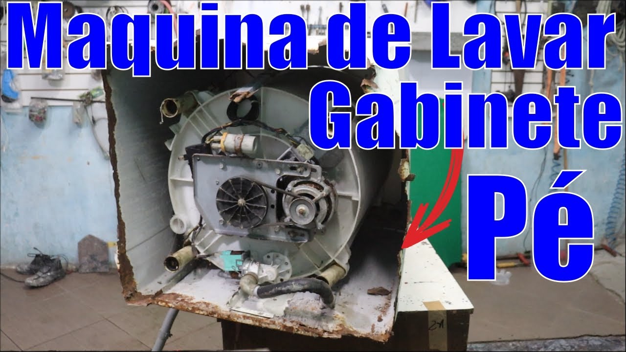 Gabinete Maquina de Lavar Roupas Pé de Madeira Gambiarra e Manutenção Fácil DIY