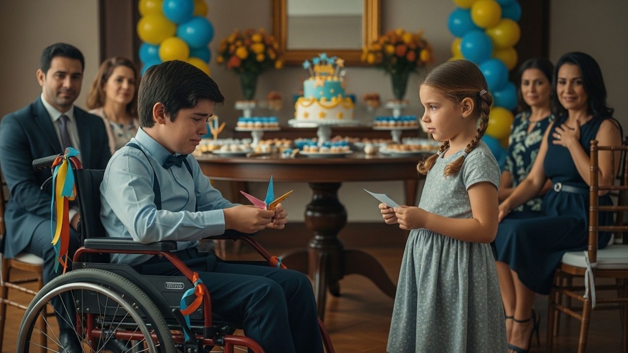 Ninguém apareceu na festa do filho cadeirante do milionário - até que uma menina pobre foi!