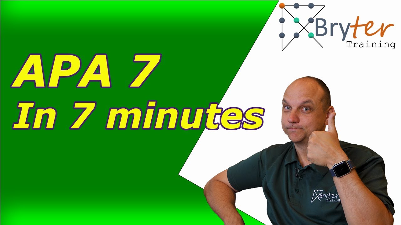 APA 7 (in 7 minutes)
