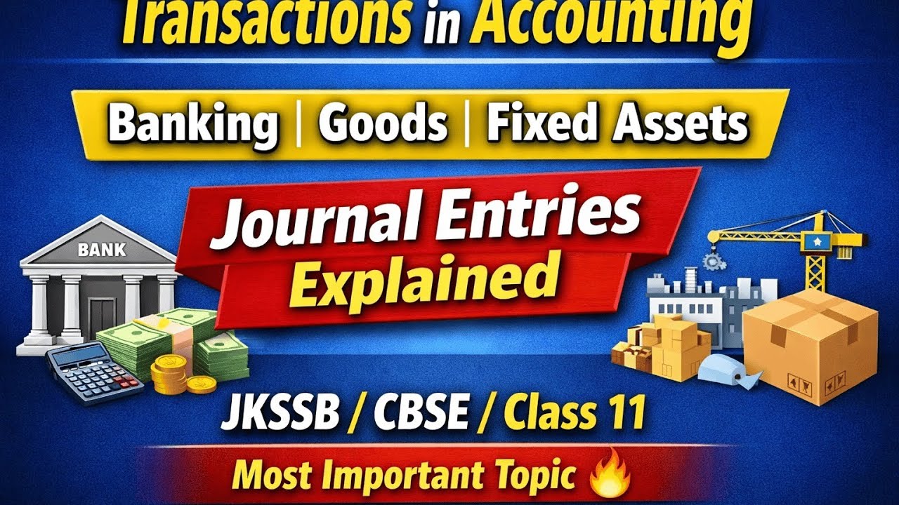 Lecture 4 II Most Important Transactions in Accounting | Banking, Goods & Fixed Assets