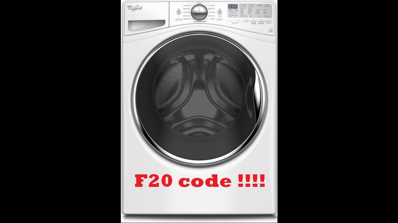 fix F20 error code Whirlpool DIY video