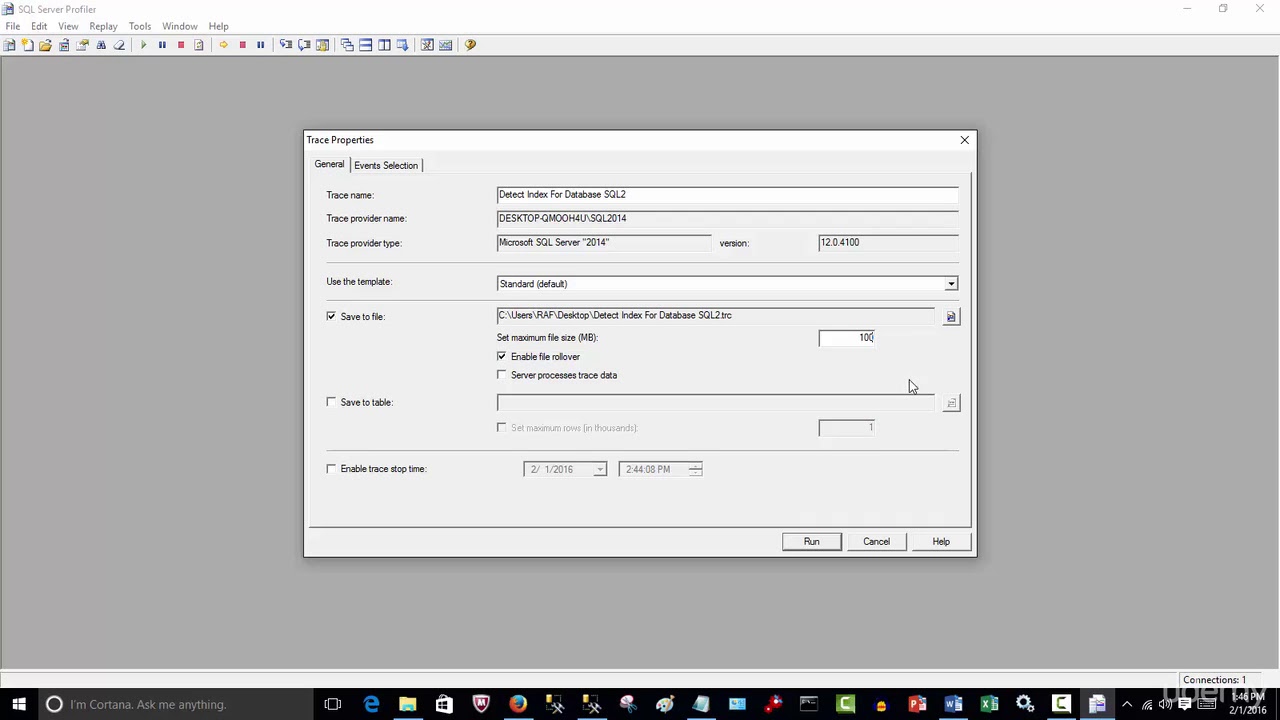 015 SQL Profiler Best Practice