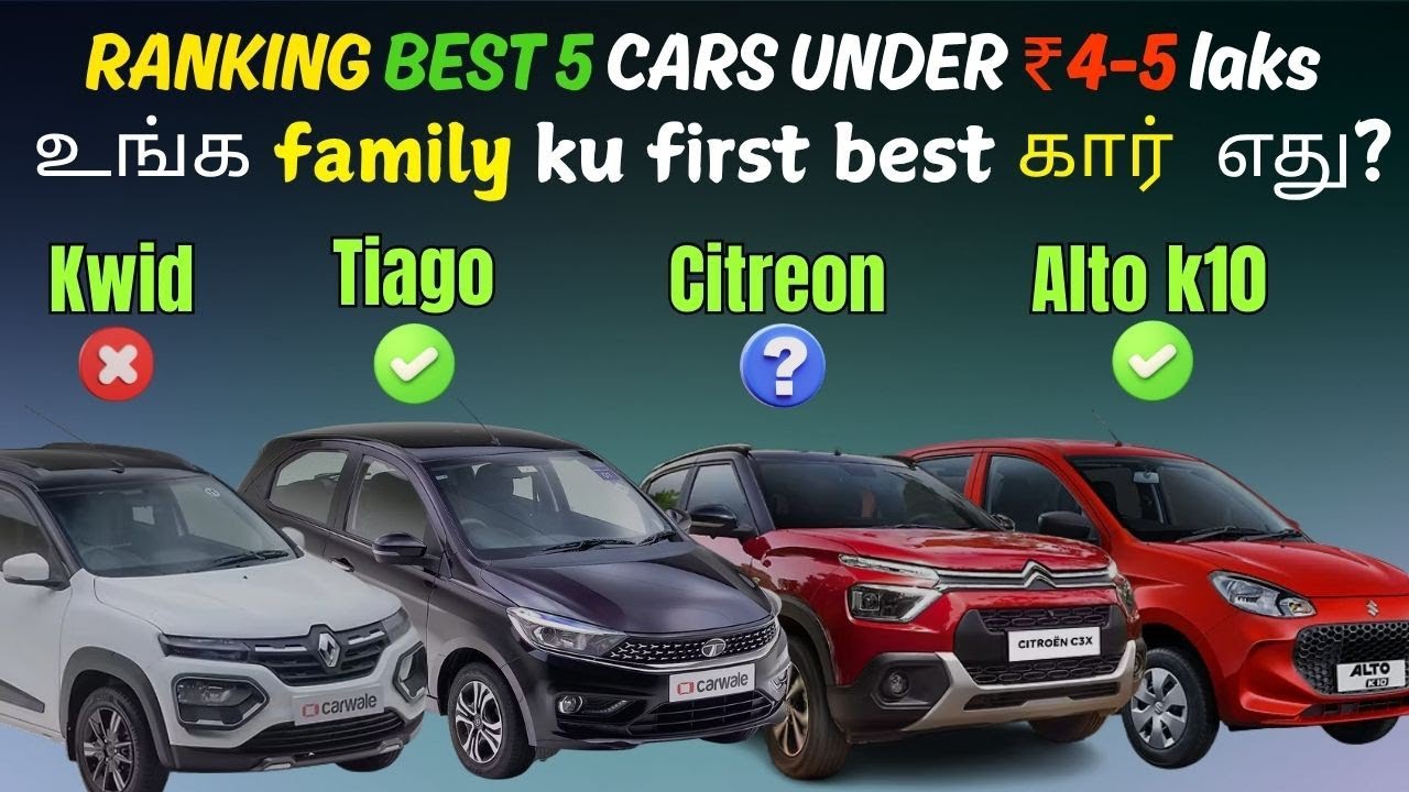 🚗 Top 5 Budget Cars Tamil Review |💬 எந்த கார் வாங்கலாம்? எந்த கார் தவிர்க்கலாம்?