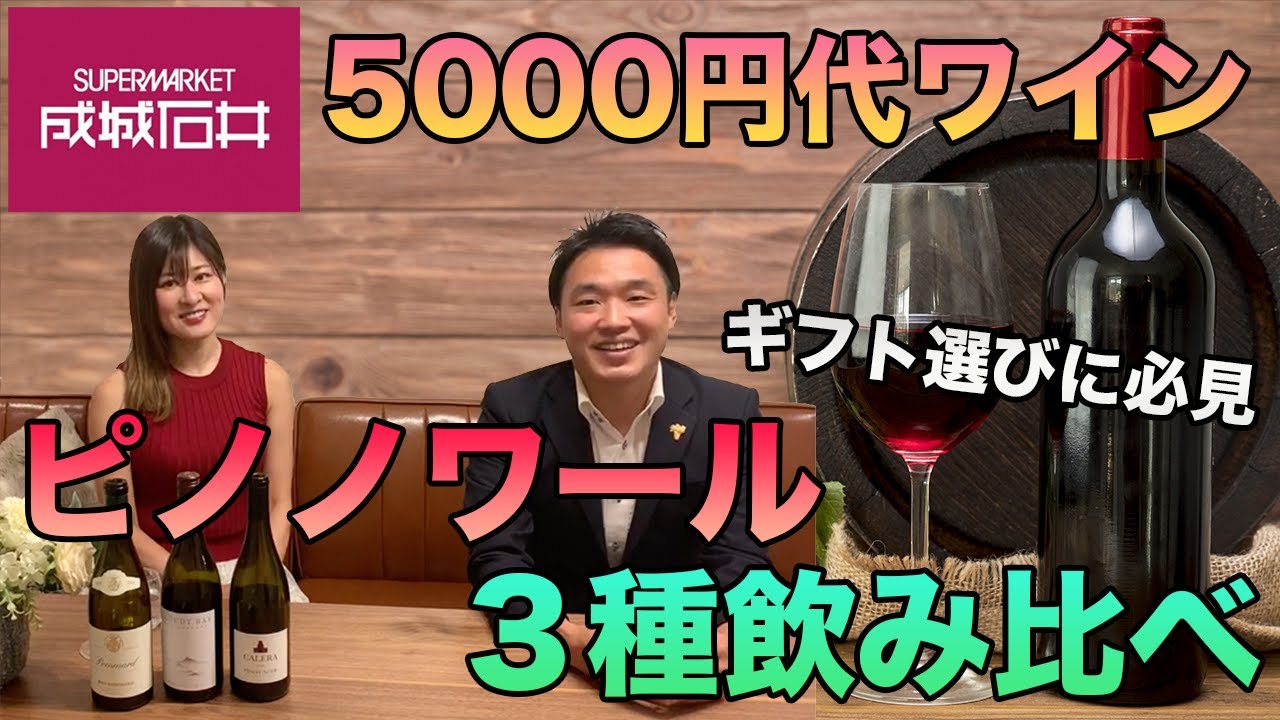 【成城石井】ﾜｲﾝ 人気ﾋﾟﾉﾉﾜｰﾙをｿﾑﾘｴが利き酒！ﾌﾗﾝｽ ｶﾘﾌｫﾙﾆｱ NZの3種を見事正解出来るのか⁉︎