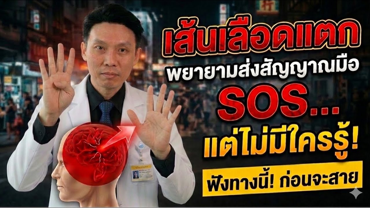 สำคัญ! เส้นเลือดแตกส่งสัญญาณมือ แต่ไม่มีใครรู้ ต้องทำแบบนี้ SOS