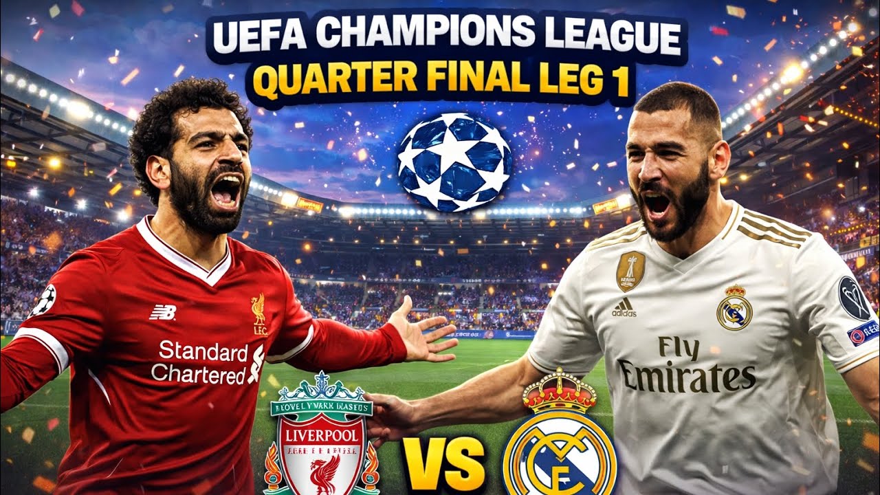 UEFA champions league quarter finals leg 1 | Liverpool vs Real Madrid | Fifa 20