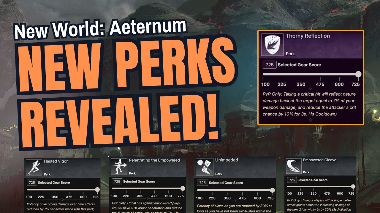 New World Aeternum: NEW Perks Revealed (PvP & PvE)