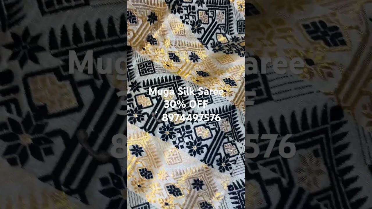 Muga Silk Saree with Silk Marked #silksaree #mugasilk #odishahandloom #handloomsaree