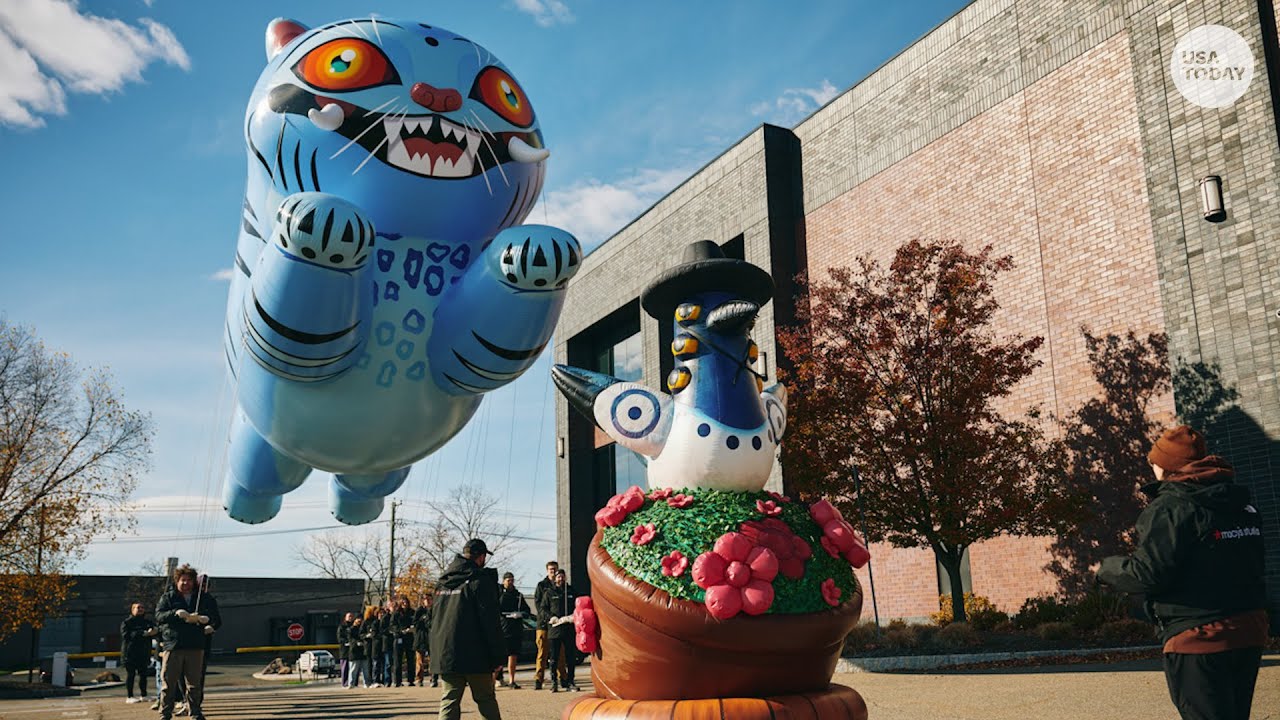 Live: 2025 Macy's Thanksgiving Day Parade balloons from 'KPop Demon Hunters' & more inflated in NYC