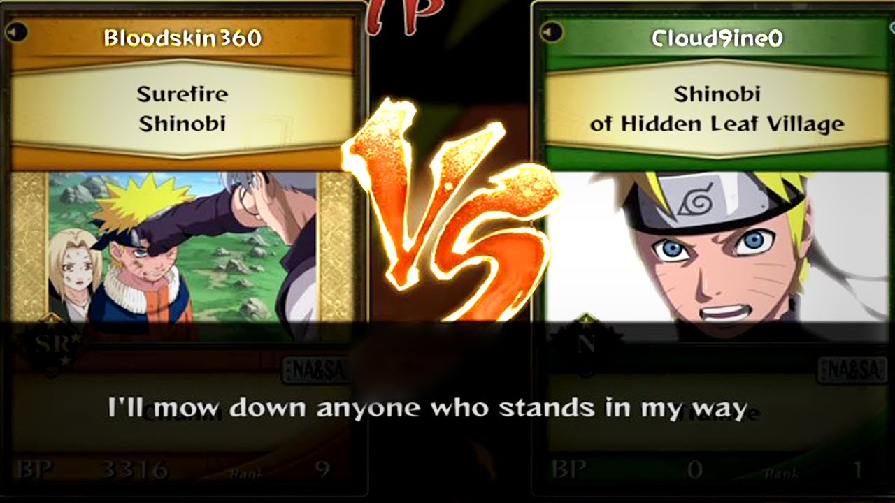 Naruto Ultimate Ninja Storm 4 Strong Foe - BloodSkin360 Vs Cloud9Ine0 #storm4strongfoe