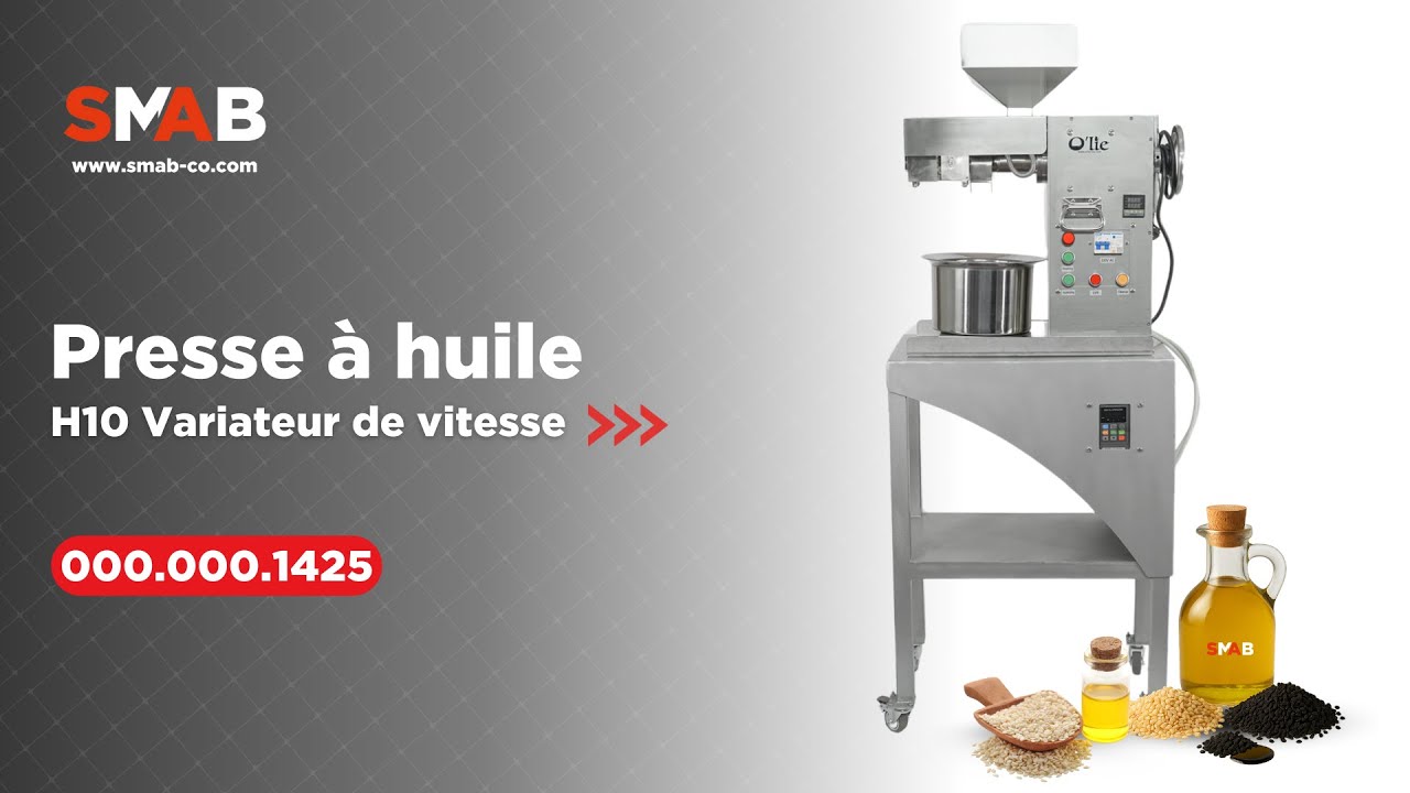 Presse à huile  H10 Variateur de vitesse - SMAB