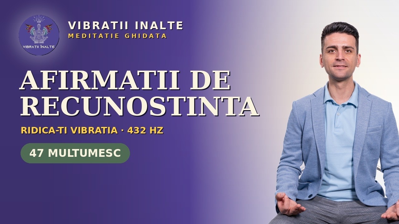 Afirmații de Recunoștință și Meditație | Ridică Vibrația cu Mulțumesc 432 Hz 2025