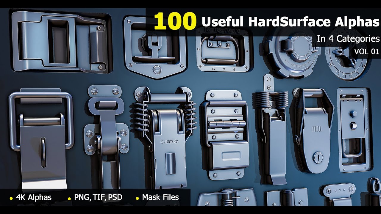 Using HardSurface Alphas in Substance Painter