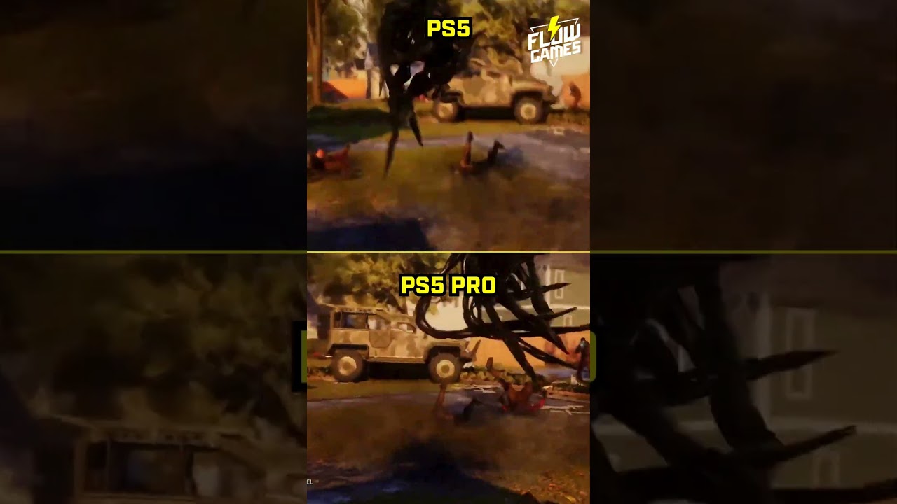 Essa &eacute; a diferen&ccedil;a de gr&aacute;ficos e desempenho mostrada do #PS5 pro #PS5Pro. E a&iacute;, o que achou? 👀🎮