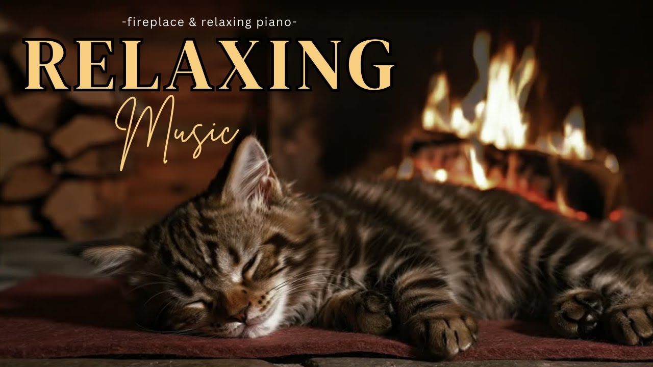 Relaxing Fireplace Piano Music for Yoga & Meditation