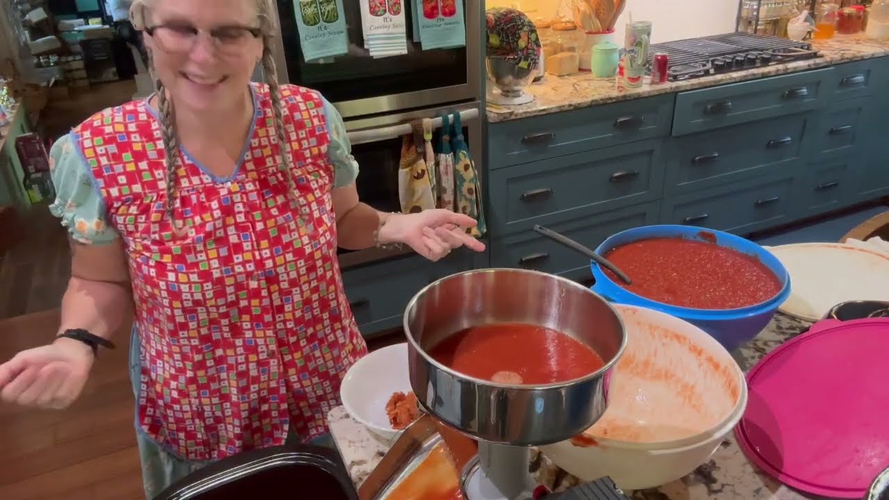 Canning Homemade Ketchup, Taco Sauce Recipe , Salsa Verde, and Picking Apples 🍎 Vlog