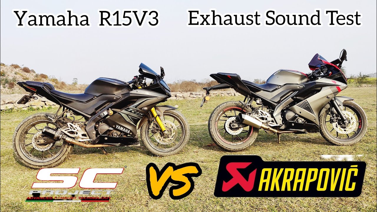 Akrapovic Vs SC project Exhaust Which Is Best | Sound Test  | Yamaha R15V3 Full System Exhaust  |