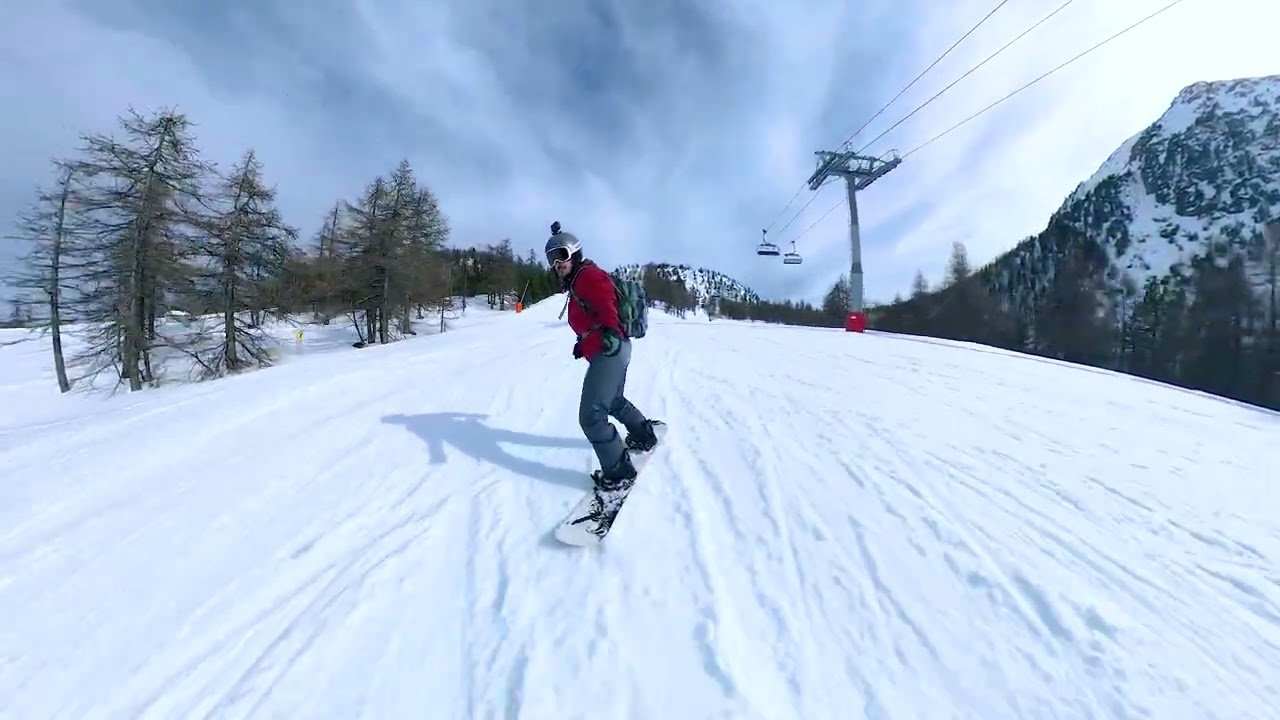 Snowboarding in Montgenèvre 🇫🇷 March 25 | Chenaillet to Bois Run