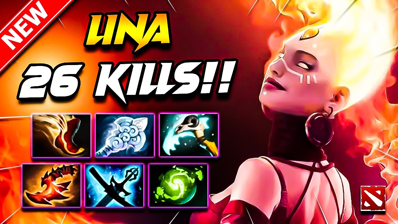 DOTA 2 LINA Gameplay | 26 Kills!! Lina Dota 2 Gameplay | LINA Carry Build Pro Gameplay 7.40