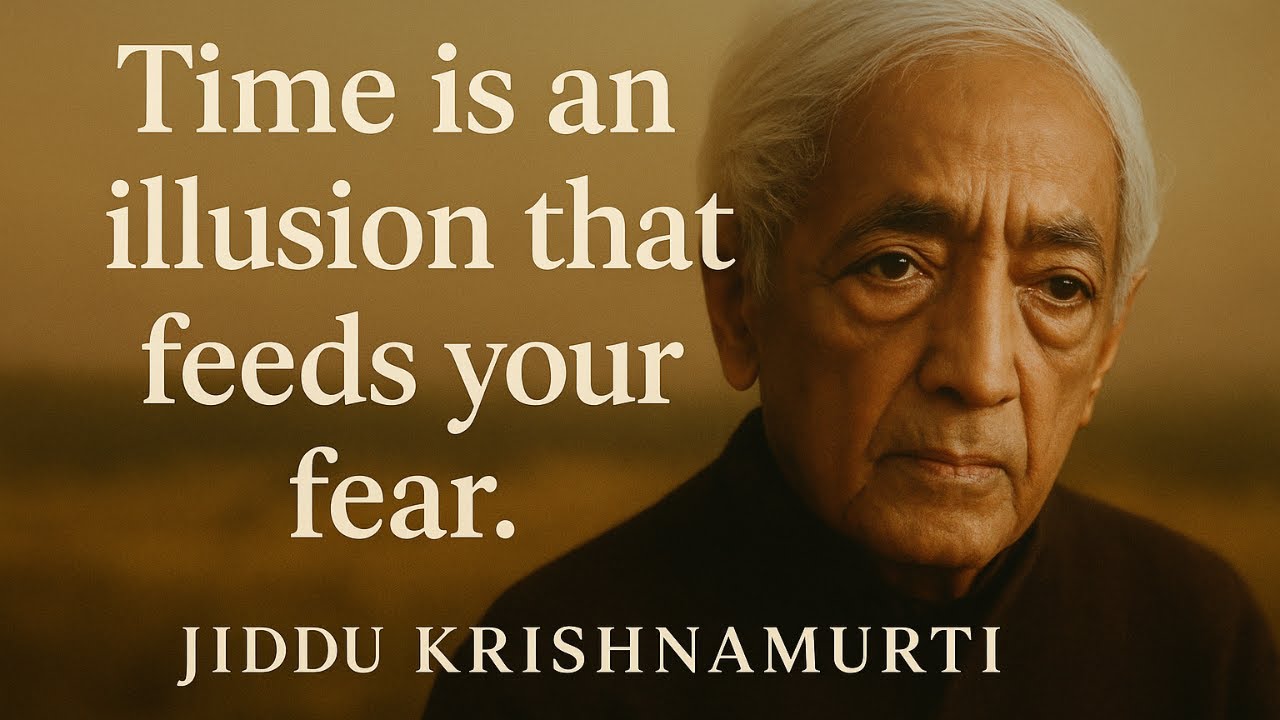 Time is an illusion that feeds your fear.by Jiddu Krishnamurti