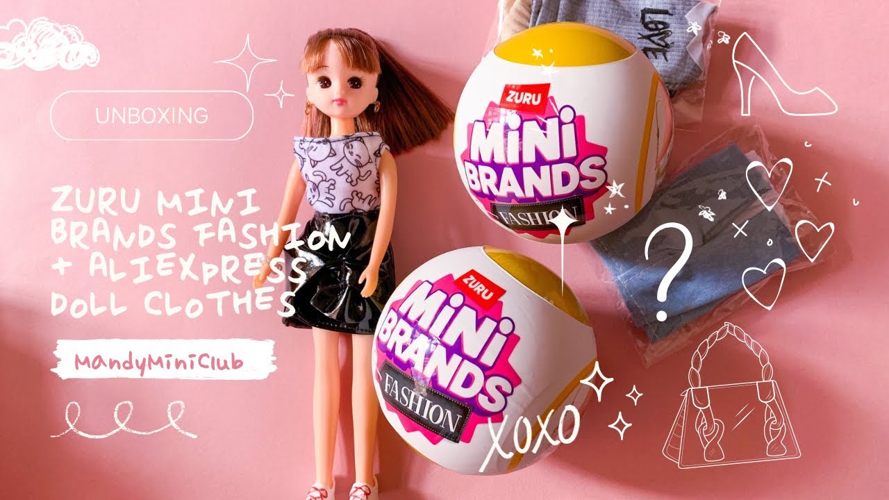 Opening Zuru Mini Brands Fashion Series 3 + doll clothes from AliExpress