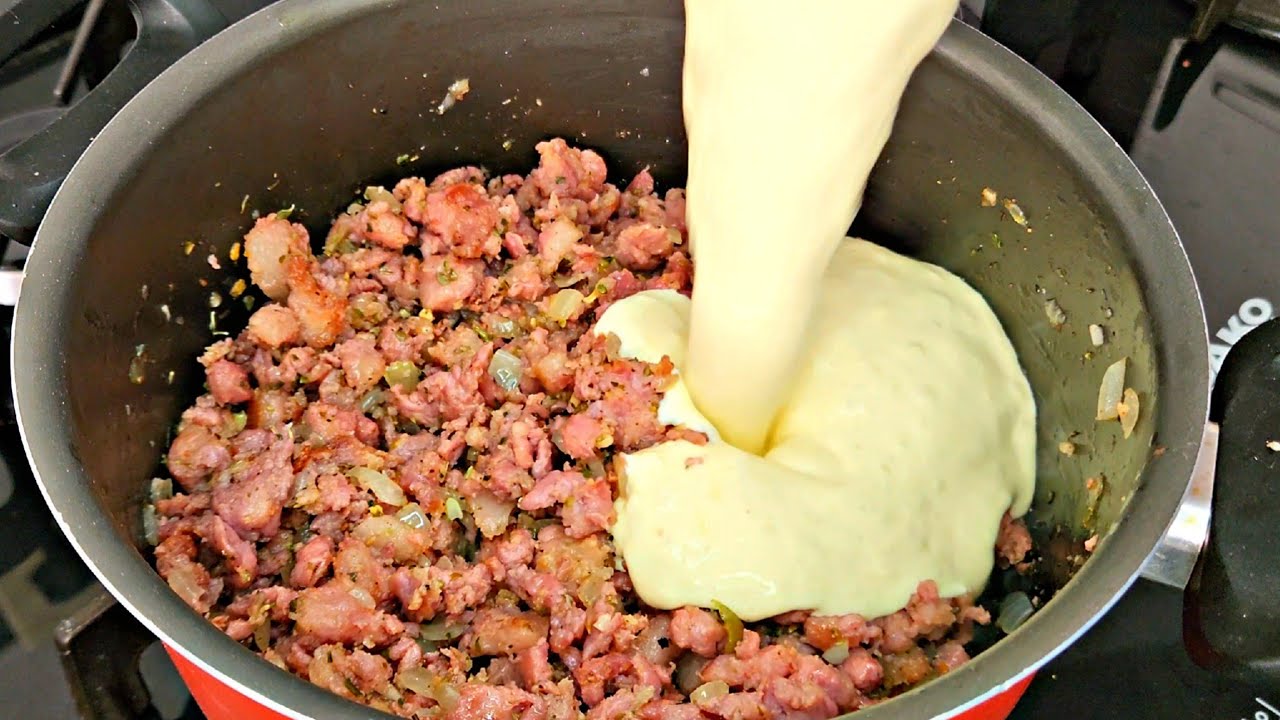 ELA FEZ LINGUIÇA DE UM JEITO DIFERENTE E SABOROSO 😱🤤 receitas fáceis e rápidas