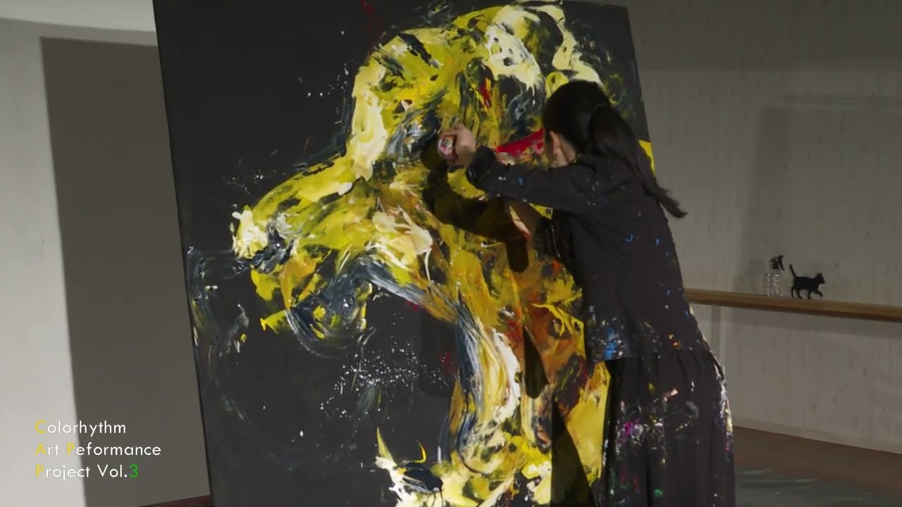 ColorhythmRisaアートパフォーマンス「挑戦」