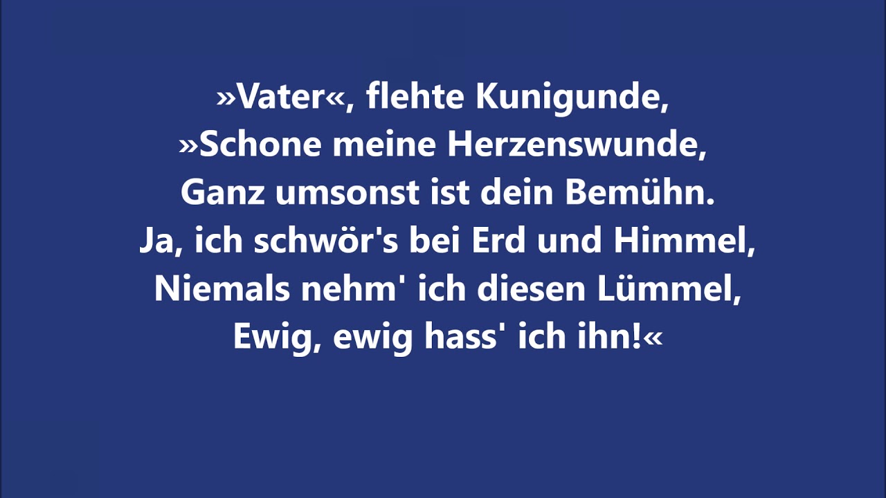 Verwunschen - Wilhelm Busch - Lesung mit Text - Ballade - Gedicht - Hörbuch - audiobook deutsch