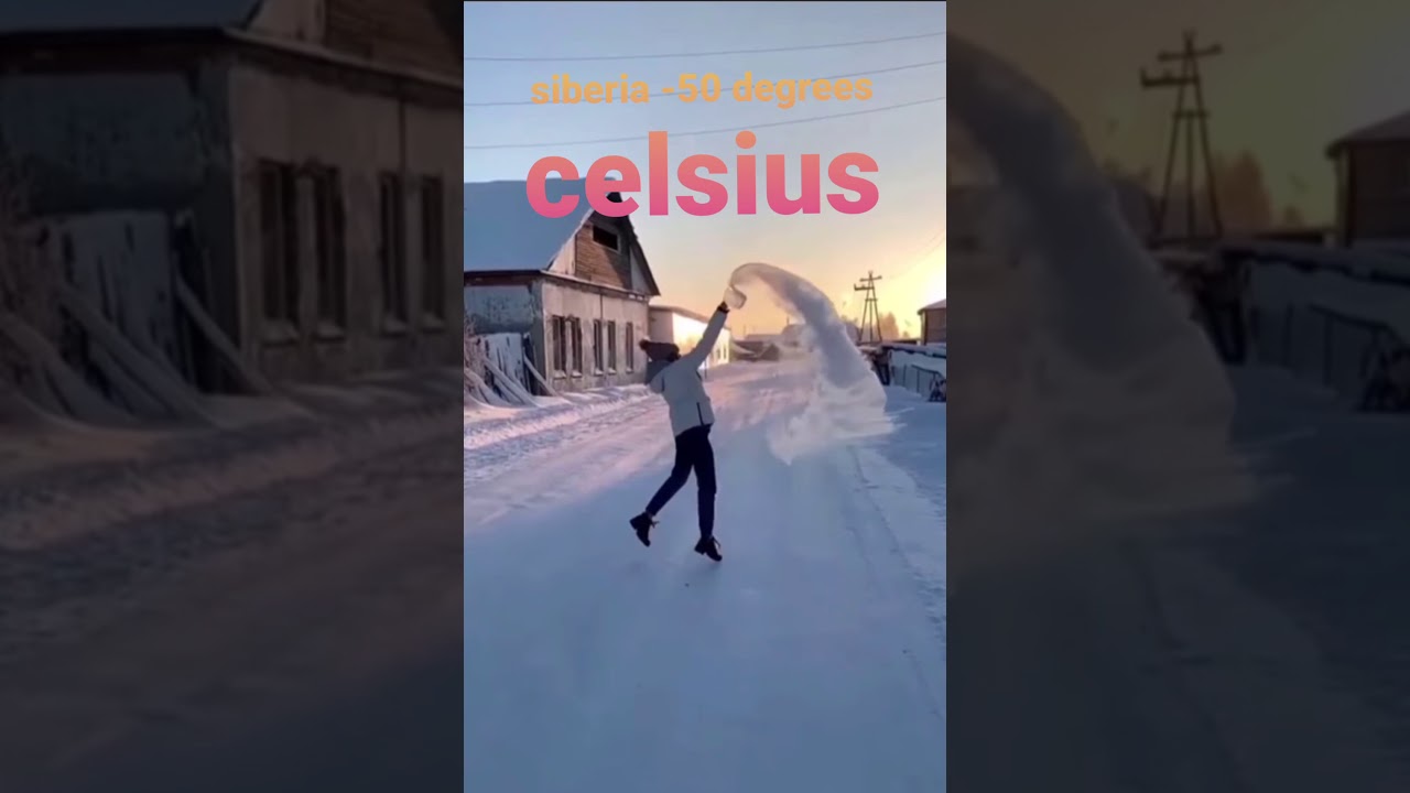 Minus 50 degrees temperature in Siberia, Russia  #shorts