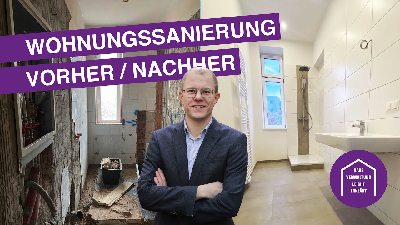 Wohnungssanierung vorher/nachher| Hausverwaltung & Immobilien Jaklitsch