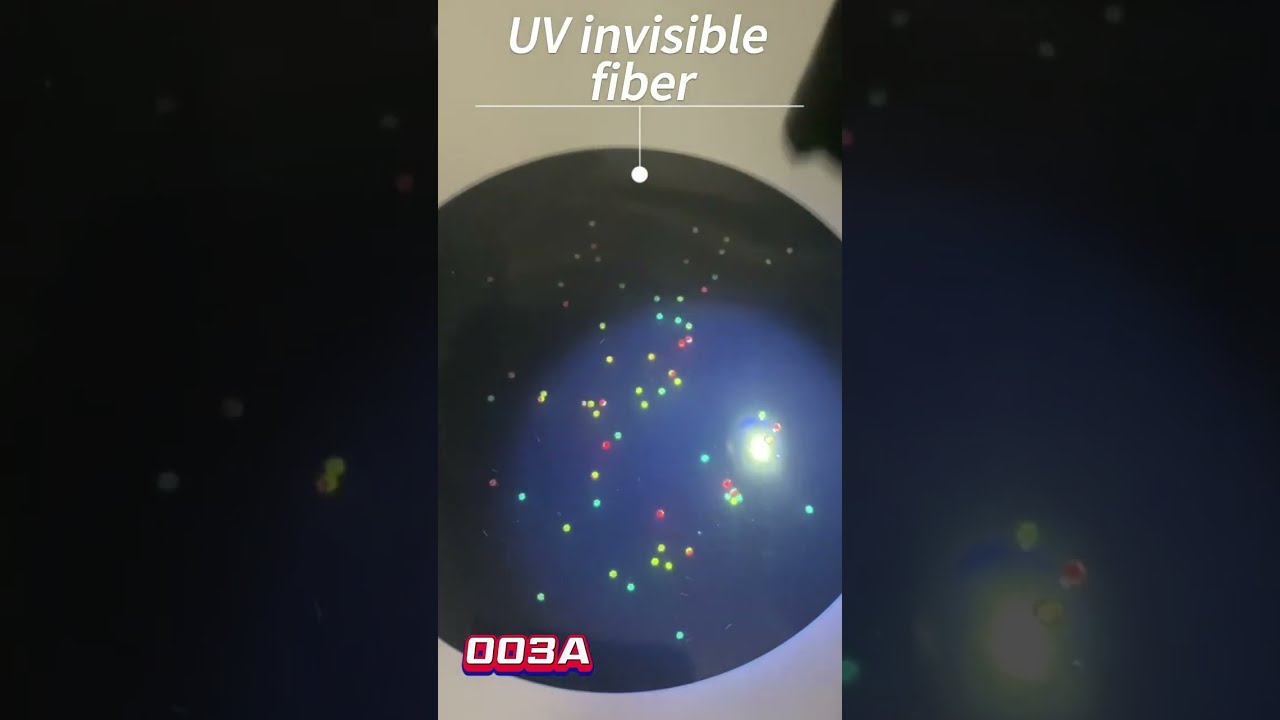 UV invisible fiber security anti-counterfeiting