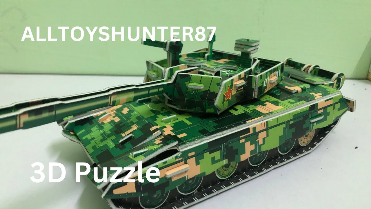 Build 3D Puzzle 99 Main Battle Tank Model LX-110 4 Sheets 38PCS.