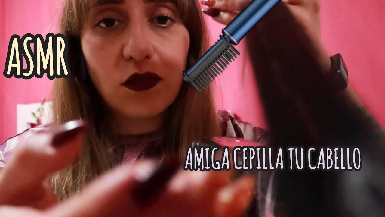 Compañera de atras  JUEGA con tu CABELLO✨ Gabii ASMR