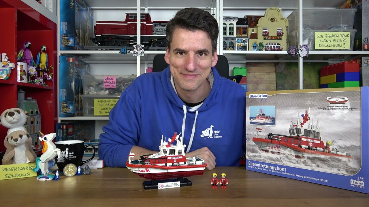 Ganz wichtiges Set & eine ehrenwerte Idee: BlueBrixx® 107232 Seenotrettungsboot der DGzRS