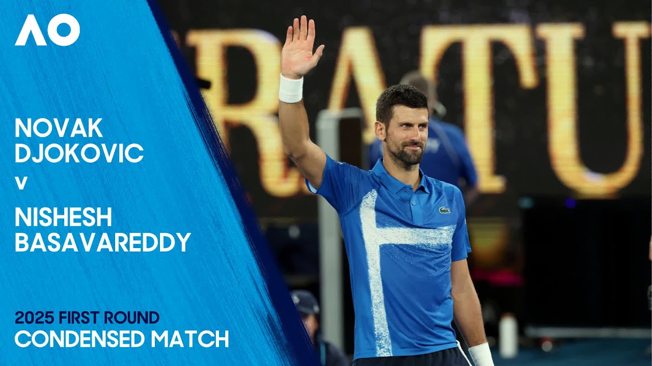 Novak Djokovic v Nishesh Basavareddy Condensed Match | Australian Open 2025 First Round