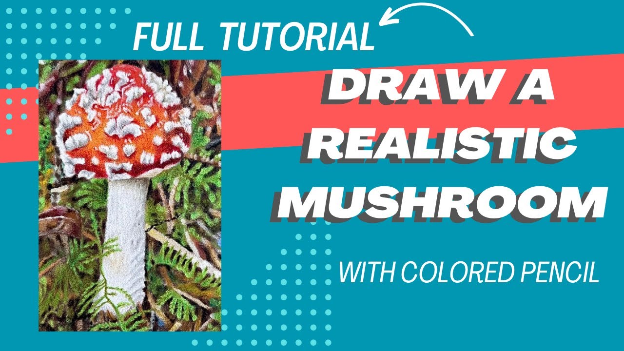 Draw a Realistic Mushroom with ONLY 24 Polychromos Artists' Color Pencil Set!