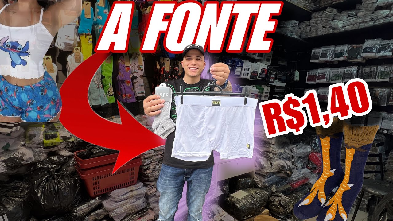 A FONTE DE CUECA E MEIA PREMIUM MAIS BARATA DO BRÁS!