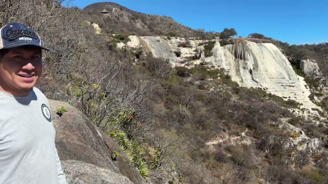 Hiking the full trail of The Petrified Water Falls Hierve El Agua
