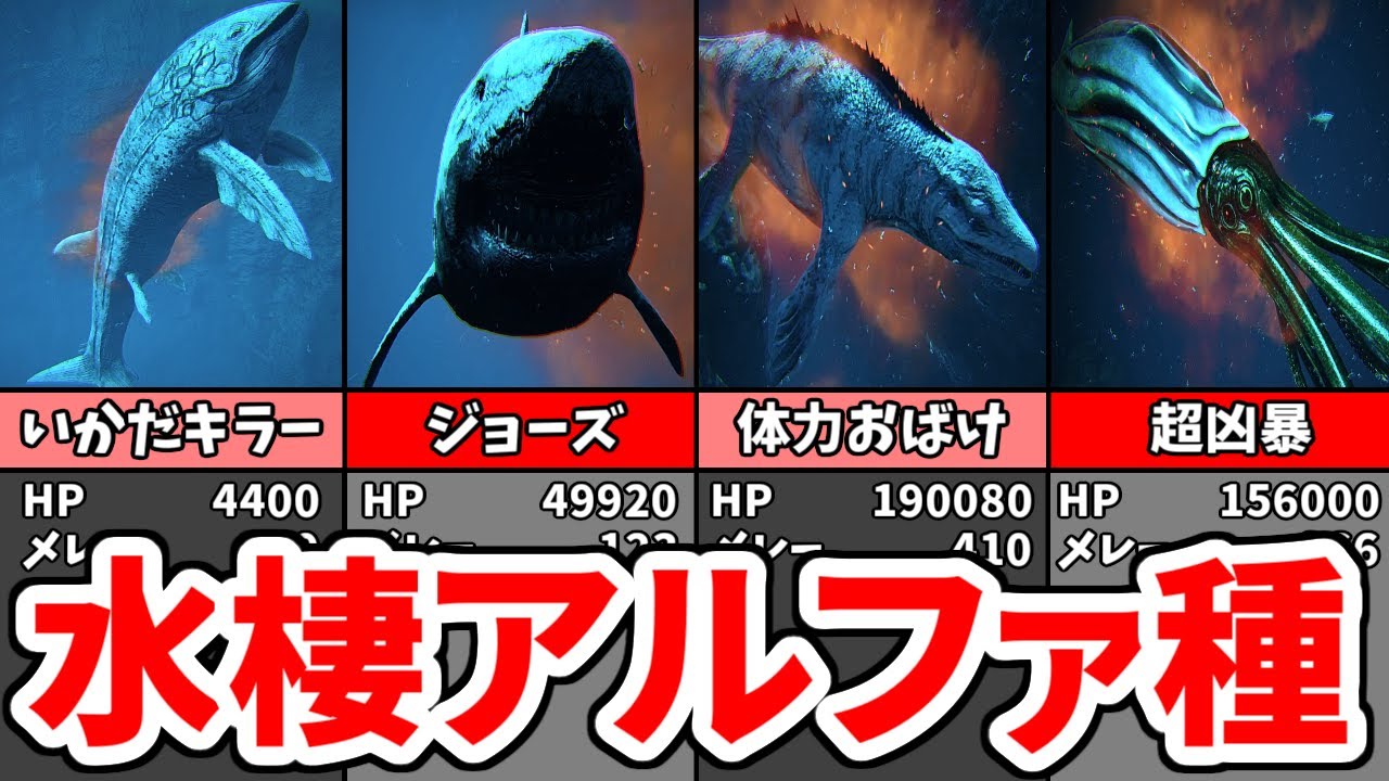 【ARKアイランド】水棲アルファ種解説4選!