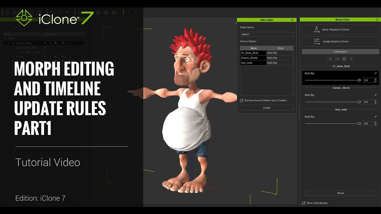 iClone 7 Tutorial - Morph Editing and Timeline Update Rules Part 1