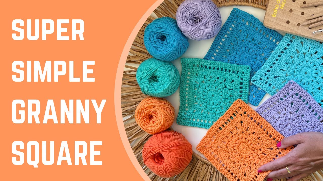 Simple crochet granny square / návod na háčkované čtverce