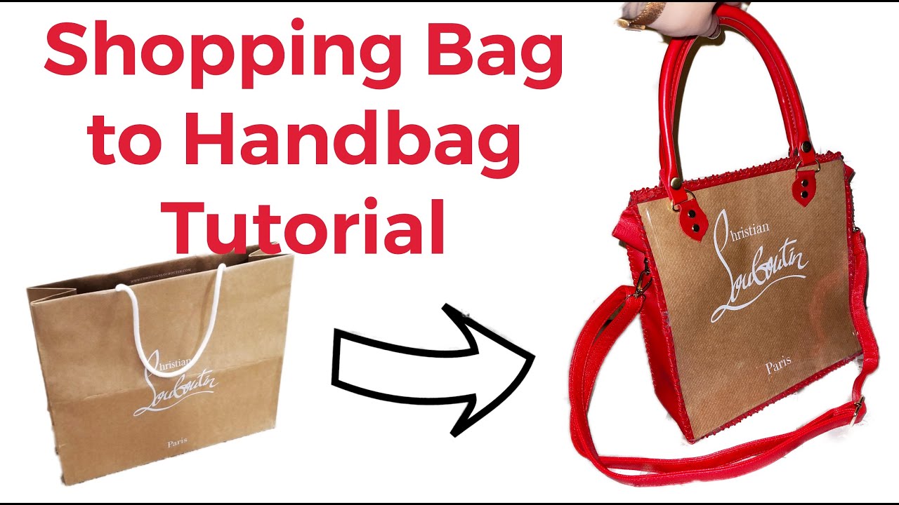 Designer Shopping Bag to Leather Purse Tutorial