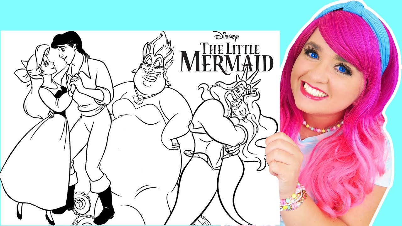 Coloring The Little Mermaid Coloring Pages | Ariel, Ursula, Prince Eric & King Triton