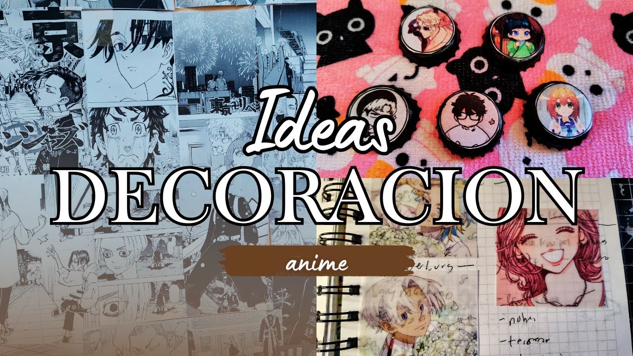 Ideas de decoración ANIME/pines, stickers trasparentes y mas
