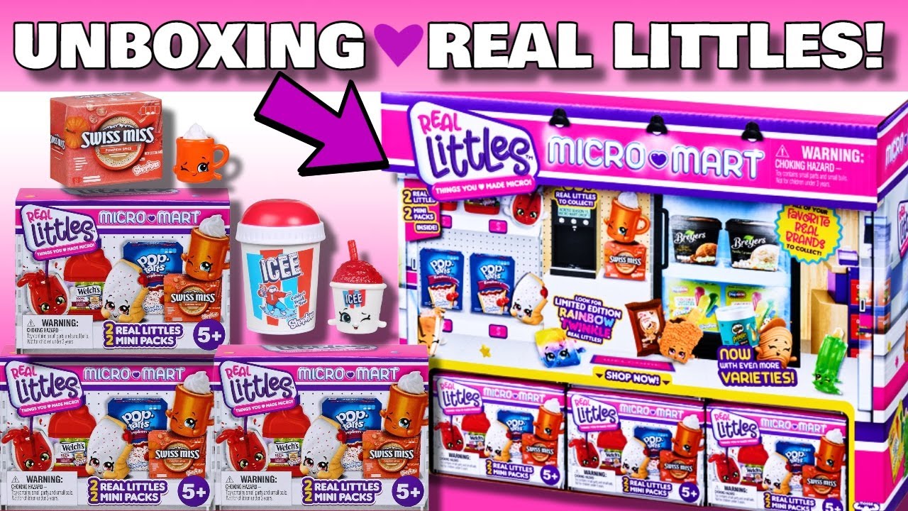 UNBOXING Shopkins Real Littles Micro Mart Blind Bag Toy Opening!! NEW 50+ to collect!!