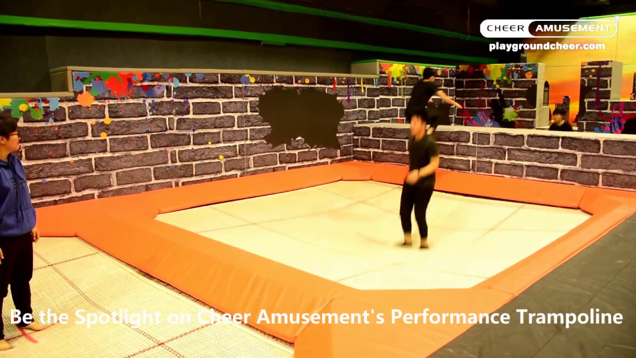 Be the Spotlight on Cheer Amusement's Performance Trampoline