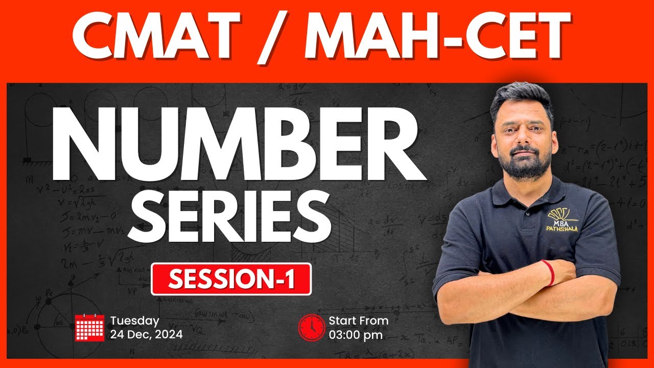 NUMBER SERIES for CMAT/MAH-CET | Mukesh Sir | MBA Pathshala #cmat2025