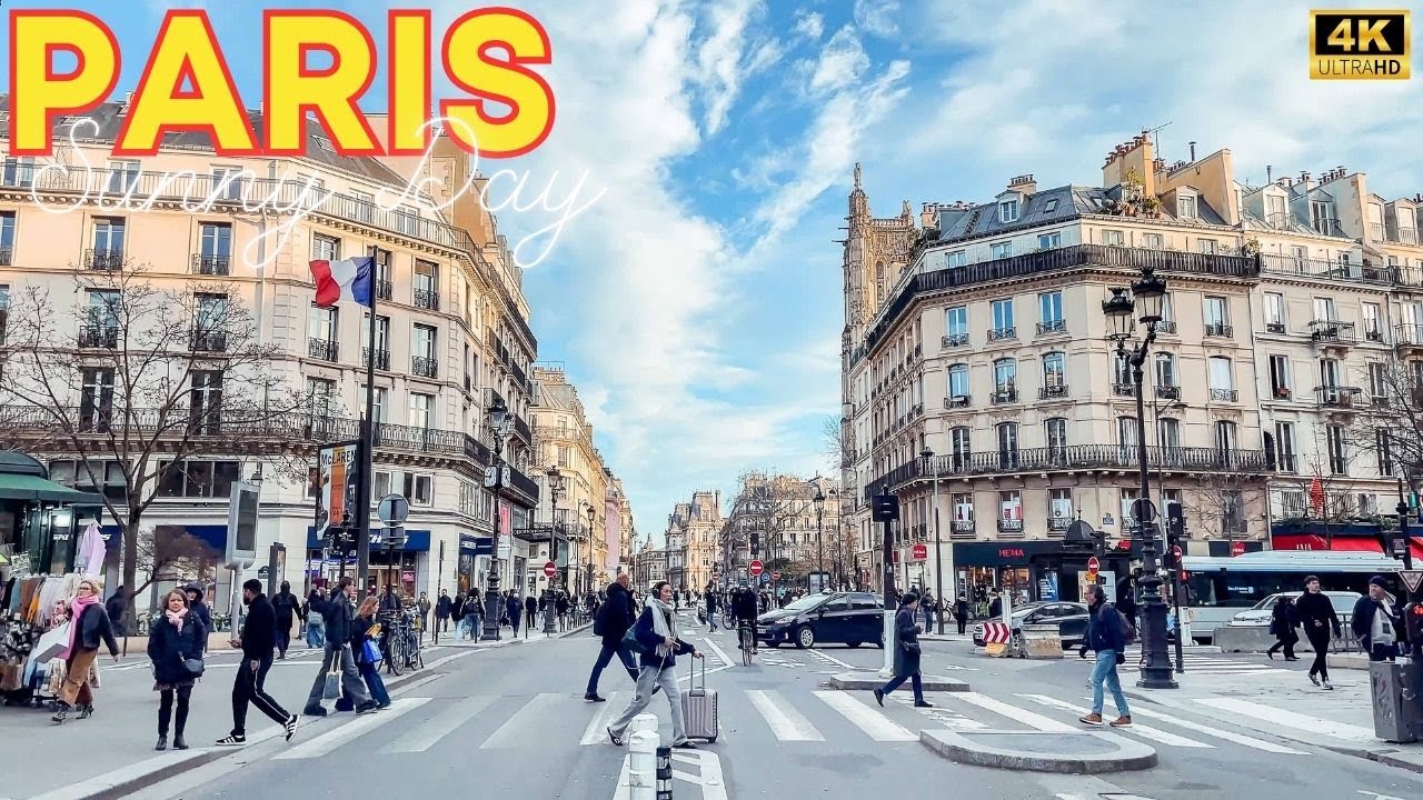 Paris, France 🇫🇷 - Paris Walk 2025 ☀️January Sunny Day ❤️ With Captions