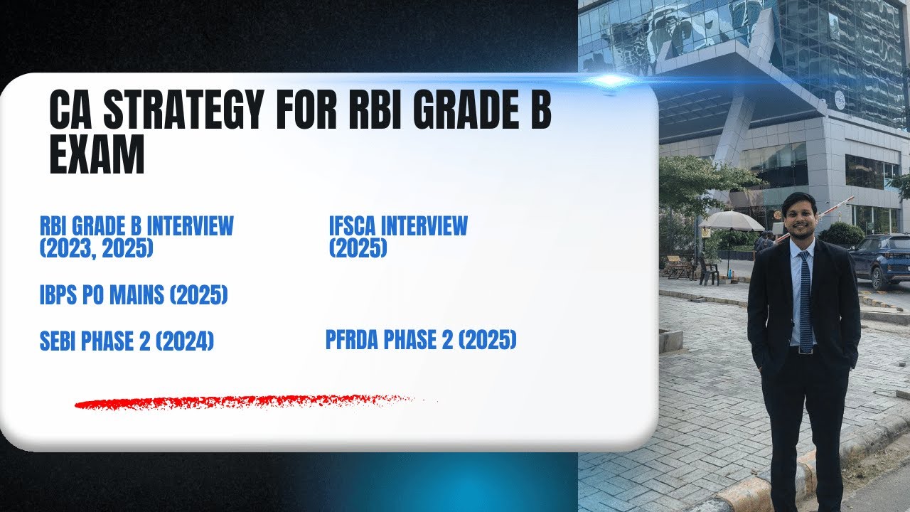 CA STRATEGY FOR RBI GRADE B | BANK EXAMS