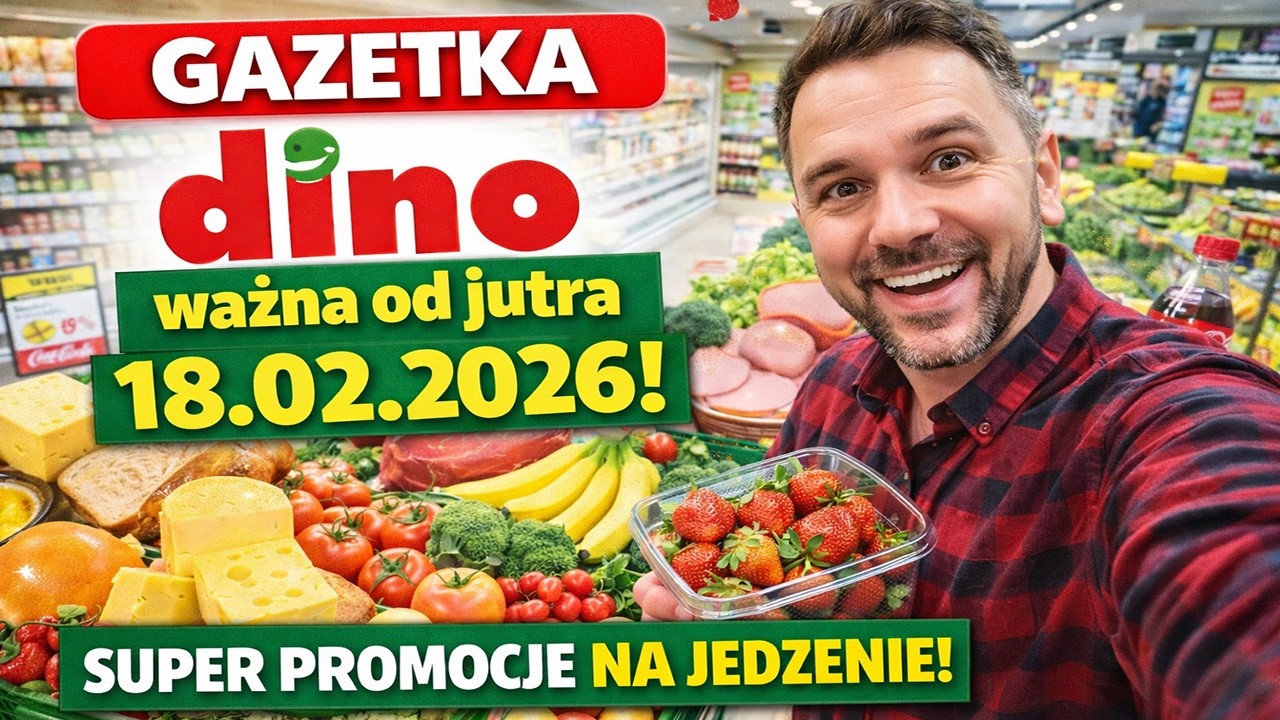 Gazetka Dino ważna od jutra 18.02.2026 🛒 Nowe promocje na jedzenie i produkty codzienne🔥
